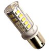 HQRP Dual Contact Bayonet Base Ba15d LED Bulb, Cool White 6300-7000K 32 LEDs SMD 12-24 Volt DC, Navigation and Anchor Light, Interior RV Camper Marine Boat Trailer Lights
