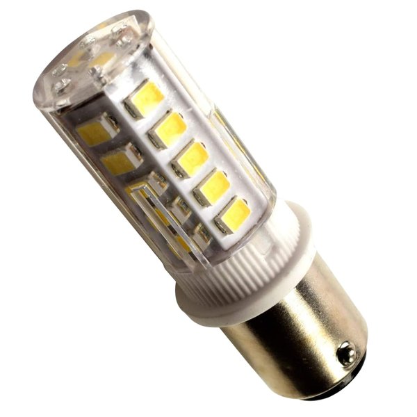 HQRP Dual Contact Bayonet Base Ba15d LED Bulb, Cool White 6300-7000K 32 LEDs SMD 12-24 Volt DC, Navigation and Anchor Light, Interior RV Camper Marine Boat Trailer Lights