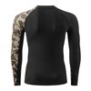 HUGE SPORTS Men's Splice UV Sun Protection UPF 50+ Skins Rash Guard Long Sleeves(Sea Forest, M)
