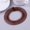 6 PCS Plastic Stretchy Circle Flexible Comb Teeth Headband Hair Clips Hoop Women's Fashion Hair Combs Hair Band Hair Accessories (Black+Brown+Transparent)