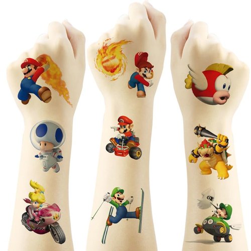 40pcs Temporary Tattoos sticker for Kids,Anime Cartoon Tattoos for Boys Girls Party,Waterproof Tattoo Sticker Birthday Parties