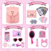 Gifts2U Backpack Purse Play Set, Backpack Purse Toys for Ages 3 4 5 6, My First Purse Toy with Camera, Earphone, Smartphone, Makeup Set, Sunglasses, Wallet, Car Keys, Credit Cards and Play Money