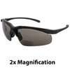 Apex Bifocal Safety Glasses UV400 Magnifying Reading Eyewear 2.00 Magnifier