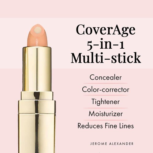Jerome Alexander CoverAge Concealer Stick - Anti-Aging Under Eye Concealer + Skincare - Brighten Dark Circles, Hydrate, and Nourish - Medium