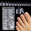 AddFavor 240pcs Toe Nail Tips Matte Soft Gel x Toenail Tips Full Cover Square Acrylic Artificial False Fake Toe Nails Tips for Salon and Home Foot Pedicure Manicure