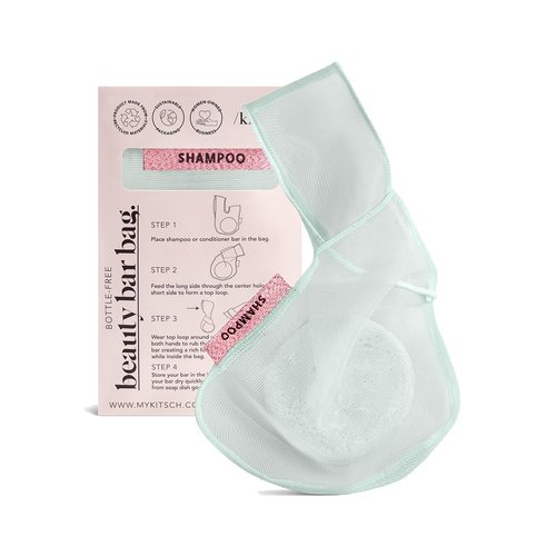 Kitsch Bar Soap Saver Bag - Recycled Mesh Beauty Bar Soap Pouch for Body Wash, Conditioner & Shampoo Bars, Soap Savers Holder to Preserve Bar Soap, Eco-Friendly, Patented Soap Bag - Mint