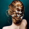 12 Pieces Butterfly Hair Pin Butterfly Hair Clips Crystal Pearl Hair Clips Bridal Wedding Hair Pins Bride Headwear Hair Accessories for Women(Charming Style)