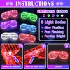 UHBYJM 30 Pack LED Glasses,Light Up Glasses,Glow in The Dark Party Supplies Shutter Shades Glasses,Rave Neon Flashing Glasses for Kids Adults Birthday Wedding Gifts Party Favors