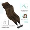 YoungSee U Tip Hair Extensions Human Hair Balayage Darkest Brown with Medium Brown Keratin Hair Extensions Balayage U Tip Human Hair Extension Ombre U Tips Remy Hair Extensions for Women 14In 1G/S 50G