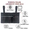 Wheelchair Pouch Side Pocket,Wheelchair Bags,Wheelchair Rollator Accessories,Wheelchair Bag Armrest,Electric Power Wheelchair Cup Holder Attachment,Wheelchair Side Bag with Cup Holder for Wheelchair