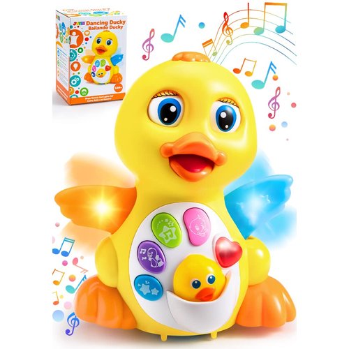 JOYIN Baby Toys Duck, Infant Musical Toys 18+ Months, Tummy Time Toys with Music & Lights, Light Up Learning Toys, Dancing Crawling Baby Toy, Baby Easter Basket Stuffers Gifts
