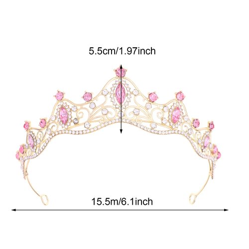 Feltent Crystal Tiaras for Women Wedding Tiara for Girl Princess Headbands Rhinestone Hair Accessories for Birthday Party Prom Costume Gifts