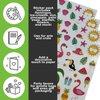 Beach Stickers for Arts and Crafts, Scrapbooking, Planner, Journal Stickers, Tropical Beach Stickers for Party Supplies, Summer Stickers for Kids Flamingos and Ice-Cream, 5 Sheets - 115 Pack