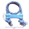KONG Puppy Goodie Bone with Rope - Dog Chew Toy for Puppies - Natural Rubber Bone Toy with Cotton Rope - Teeth Cleaning Toy for Growing Puppies - for XS Puppies - Blue