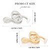Fashey Pearl Hair Claw Clips Gold Note Hair Claws Nonslip Metal Hair Clips Strong Hold Hair Clamps Hair Accessories for Women and Girls(Pack of 2)