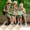 12 Pack Jungle Safari Hat Cups with Straws and Lids, 10 Oz Safari Hat Cups Plastic Reusable Jungle Theme Kids Party Cups for Safari Birthday Party Decorations Jungle Adventure Party Supplies