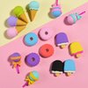 Food Earsers for Kids, 16 Pcs 3D Cute Mini Ice Cream Donut Take Apart Erasers, Cool Fun Puzzle Desk Pet Erasers for Girls