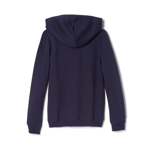 French Toast girls Zip Front Fleece Hoodie School Uniform Coat, Navy, 10 12 US