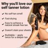 Self Tanner with Tanning Mitt - Sunless Tanning Lotion w/Hyaluronic Acid & Organic Oils Gradual Body Bronzer for Light or Medium Tan 8.0 fl.oz …
