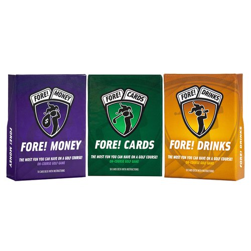 Fore! Cards 3 Game Bundle | 3 Fun & Interactive On-Course Golf Games to Suit Every Type of Golf Round | Never Play a Boring Round Again | Save Over 25%