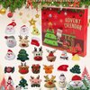Christmas Advent Calendar, Christmas Gift 2024, Christmas Countdown Calendar Ornaments， 24 Piece Set Plush Christmas Ornaments， Angel Santa Claus Snowman Reindeer Mini Christmas Tree Ornaments