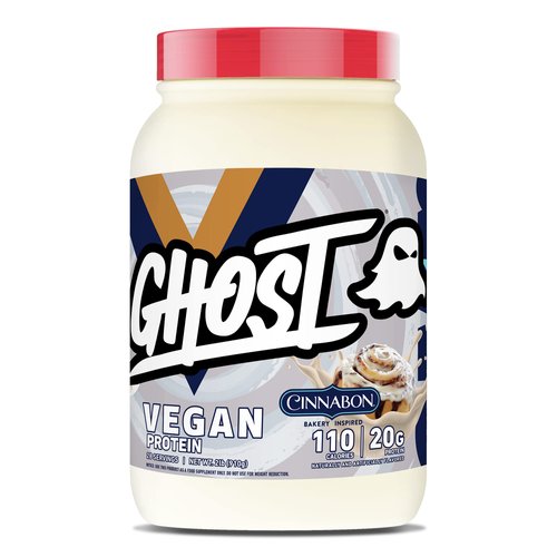 GHOST Vegan Protein Powder, Cinnabon - 2lb, 20g of Protein - Plant-Based Pea &amp; Organic Pumpkin Pr...