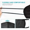 LEMENT 25pcs KN95 Face Mask Black 5 Layer Cup Dust Safety Masks Filter Efficiency≥95% Breathable Elastic Ear Loops Black Masks