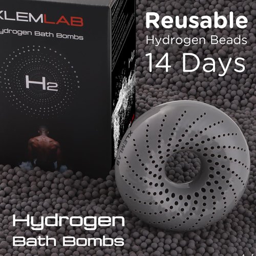XLEMLAB H2 Hydrogen Bath Bombs – Molecular Hydrogen Tablets for Bath,H2 Water Soaks, Relaxing Post-Exercise Routine, Muscle Recovery,Gift for Men, 4 Packs Gray