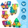 Magnetic Tiles Cars Construction Set - 4 PCS Magnetic Tiles Magnet Bricks Truck Sensory Toys, Educational Magnetic Cars Set Magnet Building Blocks for 3 4 5 6 7 8+ Year Old Girls Boys