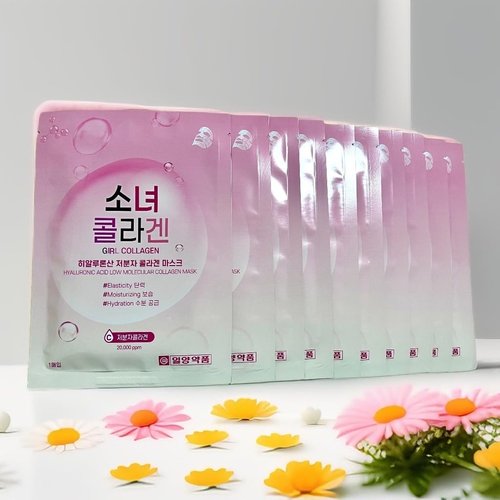 Generic 123 UBuy Shop_Korea IL-YANG PHARM- Girl Collagen Hyaluronic Acid Low Molecular Collagen Mask 25ml/ 0.84 fl.oz. x 10 pcs, Pink