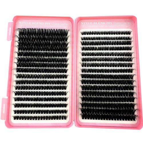 640pcs 60D/80D/100D 9-18mm Individual Lashes Eyelash Book Clusters Extensions False Eyelash DIY at Home Cluster Eyelash Makeup by HBZGTLAD (80D F8, D curl)