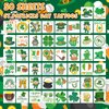 EMOME 50 Sheets Glitter Shamrock Tattoos Stickers, Individually Wrapped Glitter Irish Tattoo Stickers St Patricks Day Decorations Accessories, Glitter Temporary Tattoos for Kids St. Patrick's Day