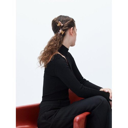 MACHETE Women Hair Clip Twin Heirloom Claw Clips in Sea Shell Checker, 1.375 inch Hair Clamps Fashion Hair Accessories