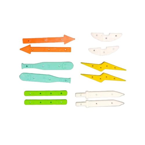 LEEFAI Fingerboard Board Rails 6 Sets -Deck Rail for Mini Finger Skateboard Deck Decorating