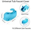 Bath Spout Cover, Faucet Cover Baby Bathroom Tub Faucet Cover Protector for Kids, Bathtub Spout Cover for Baby Kids Toddlers Protection Accessories Baby Safety Universal Bath Silicone Toys Whale Blue