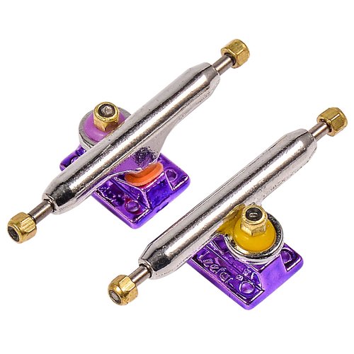 RACOFSB Fingerboard Trucks with Upgraded Urethane Bushings and Pivot Cup,34mm 32mm Width,Normal Kingpin (Purple, 32mm)