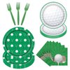 Rakuto Golf Party Plates Napkins - 64PCS Golf Party Supplies Golf Party Tableware Set Golf Theme Paper Plates Napkins Forks Disposable Golf Plates Golf Birthday Party Decorations Supplies