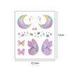 Tattoo Sticker 12PCS Butterfly Tattoo Stickers Glitter Butterfly Wings Flowers Moon Temporary Tattoo Stickers Wrist Neck Face Fake Tattoo Stickers