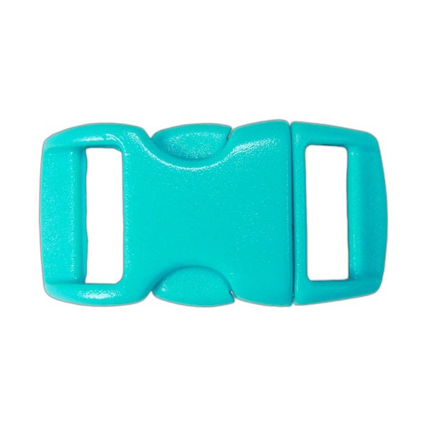 PARACORD PLANET Brand Contoured Side Release Buckle – 3/8 Inch (Turquoise, 100 Pack)