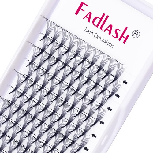 Volume Lash Extensions 10D 0.07 Premade Fans D Curl 9mm Premade Volume Eyelash Extensions Pro Point Thin Base Premade Lashes Volume Lashes (10D-0.07-D, 9mm)