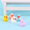 5pcs Mini Resin Ducks Miniature Ducks,Duckling Miniature Ornament Tiny Ducks Figures for Slime Charms DIY Craft Fairy Garden Decoration Dollhouse Accessories(Yellow)