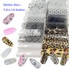 100 Sheets Nail Foil Transfer Sticker Kit, Bagvhandbagro Nail Art Decals Nail Foil Tips Starry Sky Laser Flower Leopard Print Transfer Foils Stickers DIY Nail Art Decorations Nail Supplies Nail Design
