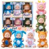 TISDEN 4 Inch Mini Baby Dolls 6pcs Set Realistic Baby Dolls Toys with Cute Handmade Doll Clothes for Suitability Kids 3 and up (Animals)