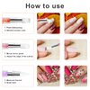5 Pcs Nail Art Sculpture Pen Dual Tipped Silicone Nail Tools Nail Art Acrylic Pen Silicone Brushes for Resin Nail Art Tools for Design Nail Foil Carving Drawing Effect Shaping