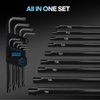 DISEN 9 Pieces Torx Star Allen Wrench Set, Long Arm Star Key Set T10-T50, Chrome Vanadium Steel