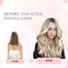 KiiKiiGirl Virgin Remy I Tip Hair Extensions Human Hair Blonde Highlight Golden Blonde Real Itip Human Hair Extensions 18Inch Pre Bonded I Tips Human Hair Extensions Blonde For Women 30G/Pack