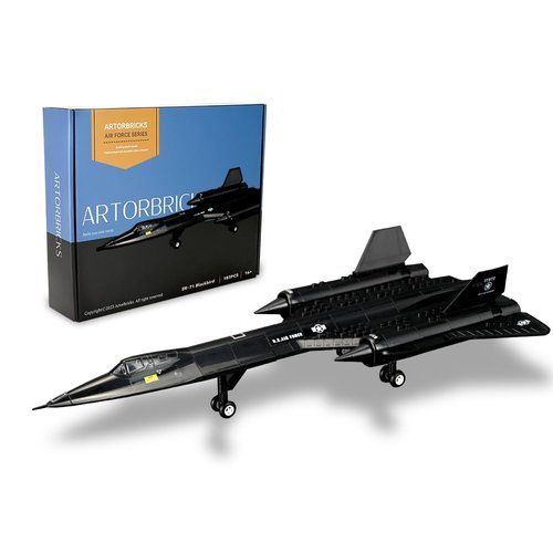 ArtorBricks Air Force Series SR-71 Reconnaissance Blackbird Air Force Military Building Block Set and Gift for Adults (183 Pieces)