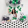 PTECDROTS 4Pcs Soccer Tablecloths, Soccer Pattern Party Table Cover, Rectangular Grass Tablecloths for Kids Soccer Theme Fan Sports Event Game Day Soccer Birthday Party Supplies, 51 x 86.6 Inch