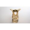 Generic Small gold metal and gray and white marble hair claw clip