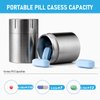 TISUR Portable Pill Cases, Metal Titanium Pill Holder Pocket Small Pill Box Keychain Waterproof Pill Bottle Medicine Organizer Case Container for Travel Purse Outdoor Camping (Titanium Pill Bottle)